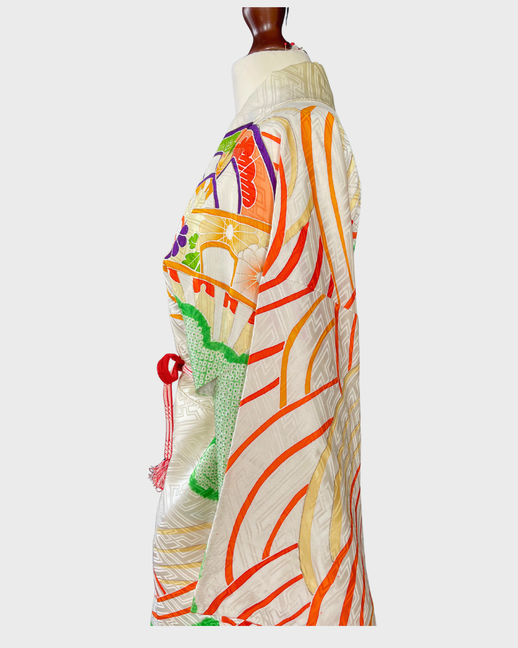 Green Bouquet Kimono Gown