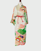 Green Bouquet Kimono Gown