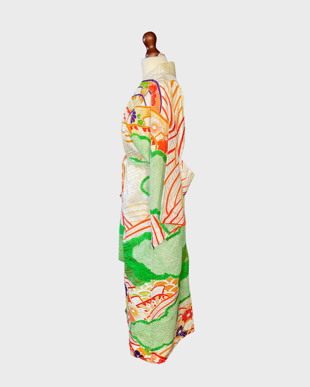 Green Bouquet Kimono Gown