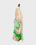 Green Bouquet Kimono Gown