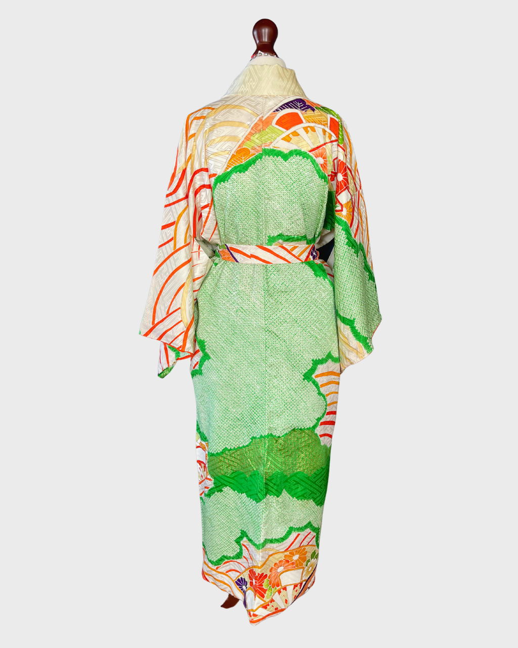 Green Bouquet Kimono Gown