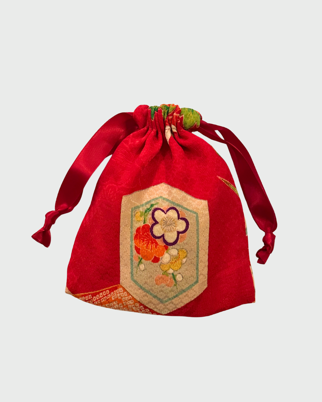 Midi Kinchaku Pouch / Red