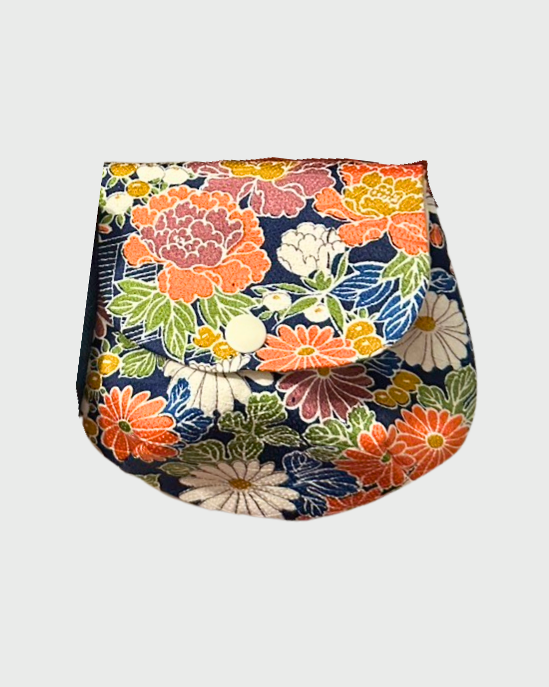 Half-Moon Pouch / Navy Floral