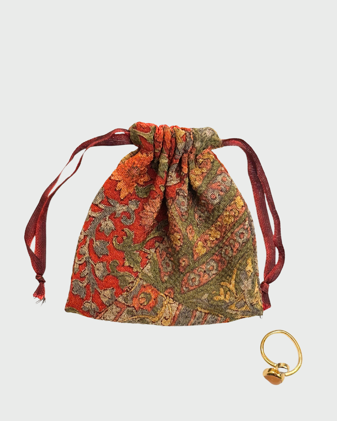 Petito Kinchaku Pouch / Vintage wine