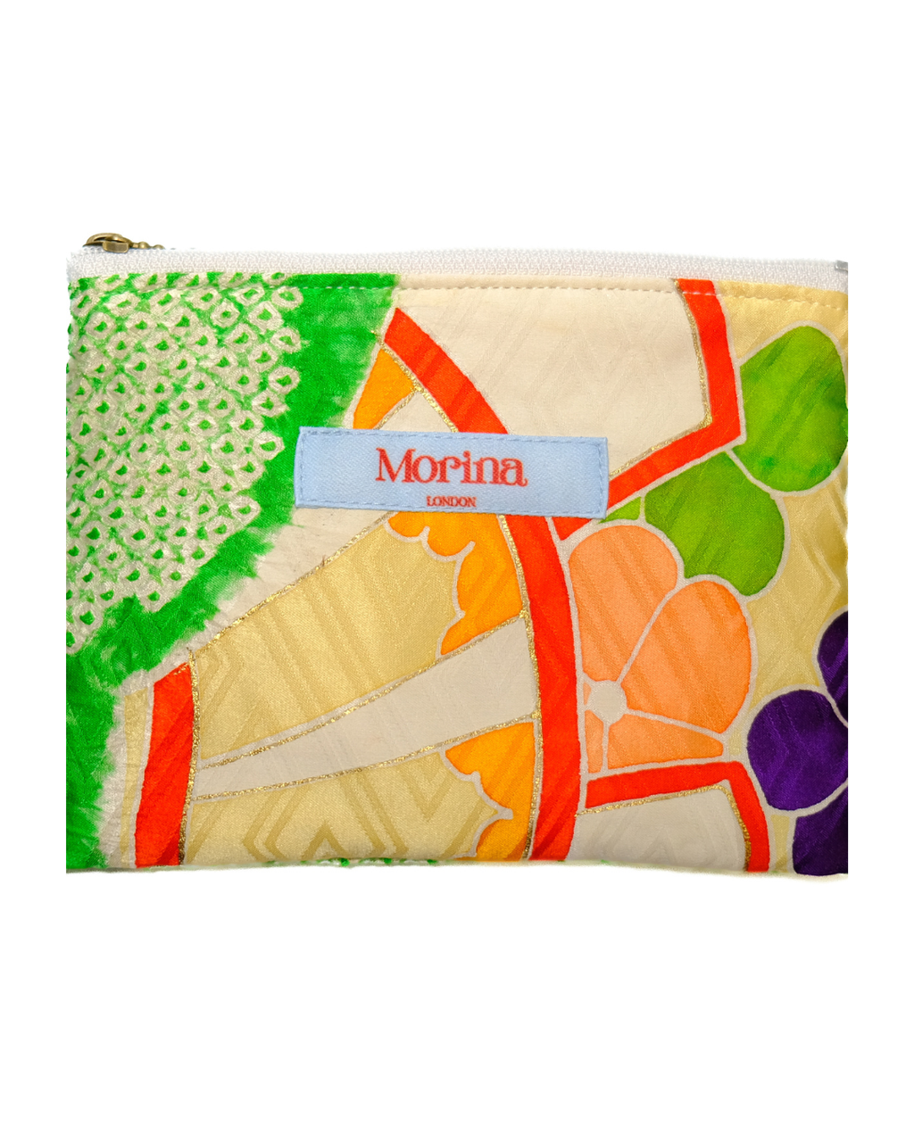 Flat Pouch / Green floral
