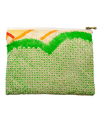 Flat Pouch / Green floral
