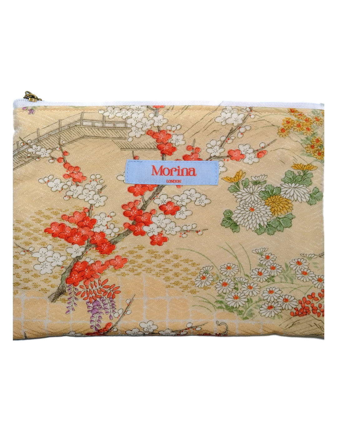 Flat Pouch / White floral