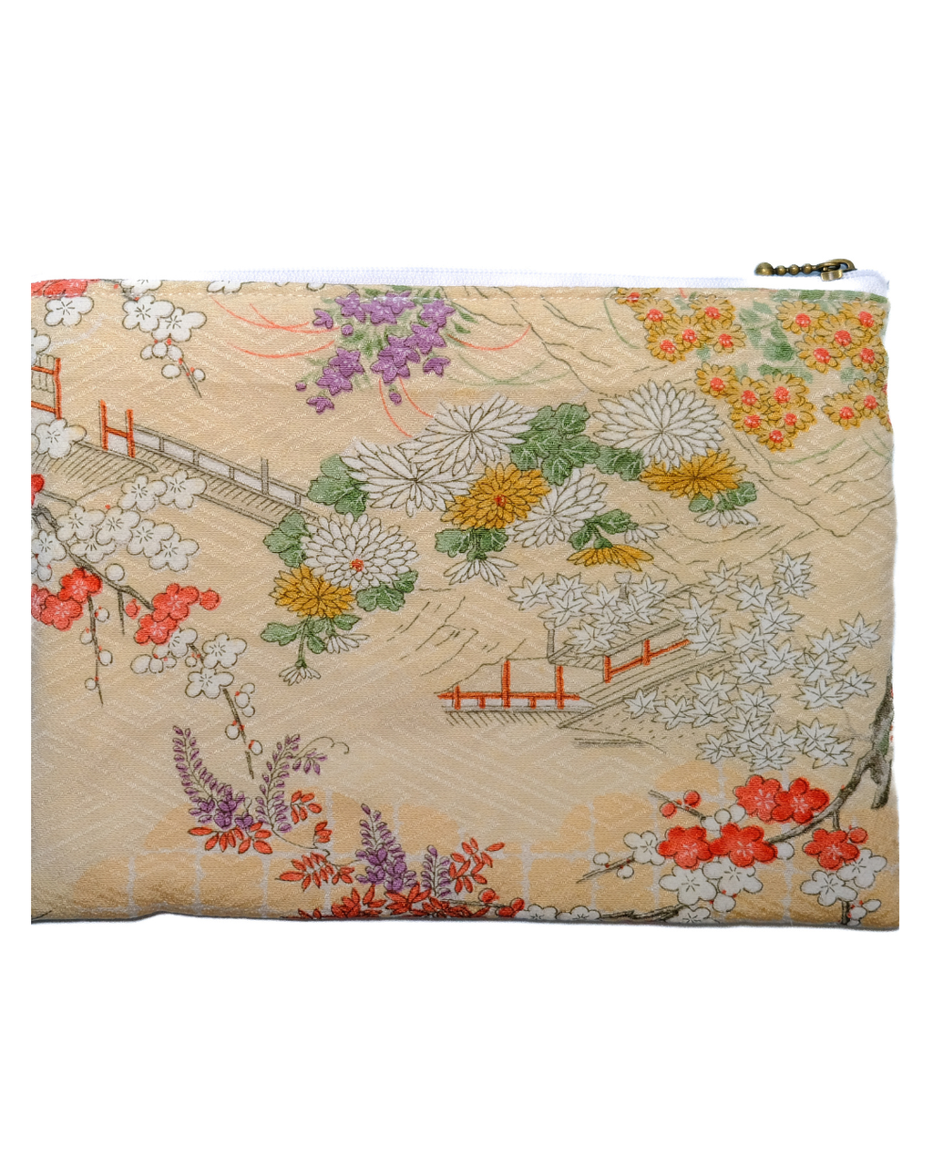 Flat Pouch / White floral