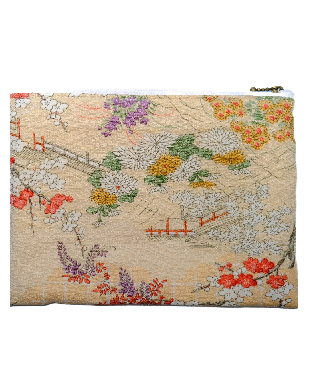 Flat Pouch / White floral