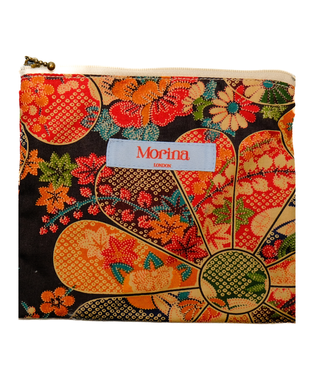 Flat Pouch / Navy floral