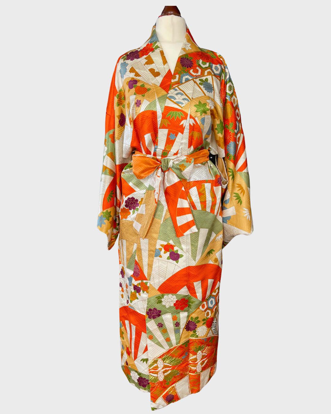 Japanese Fan Kimono Gown