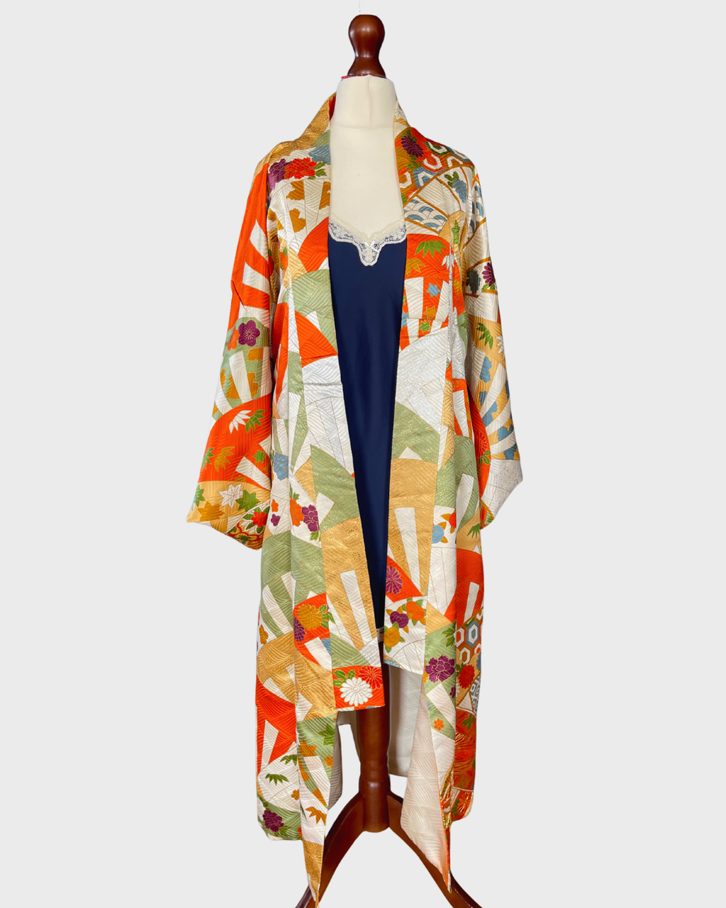 Japanese Fan Kimono Gown