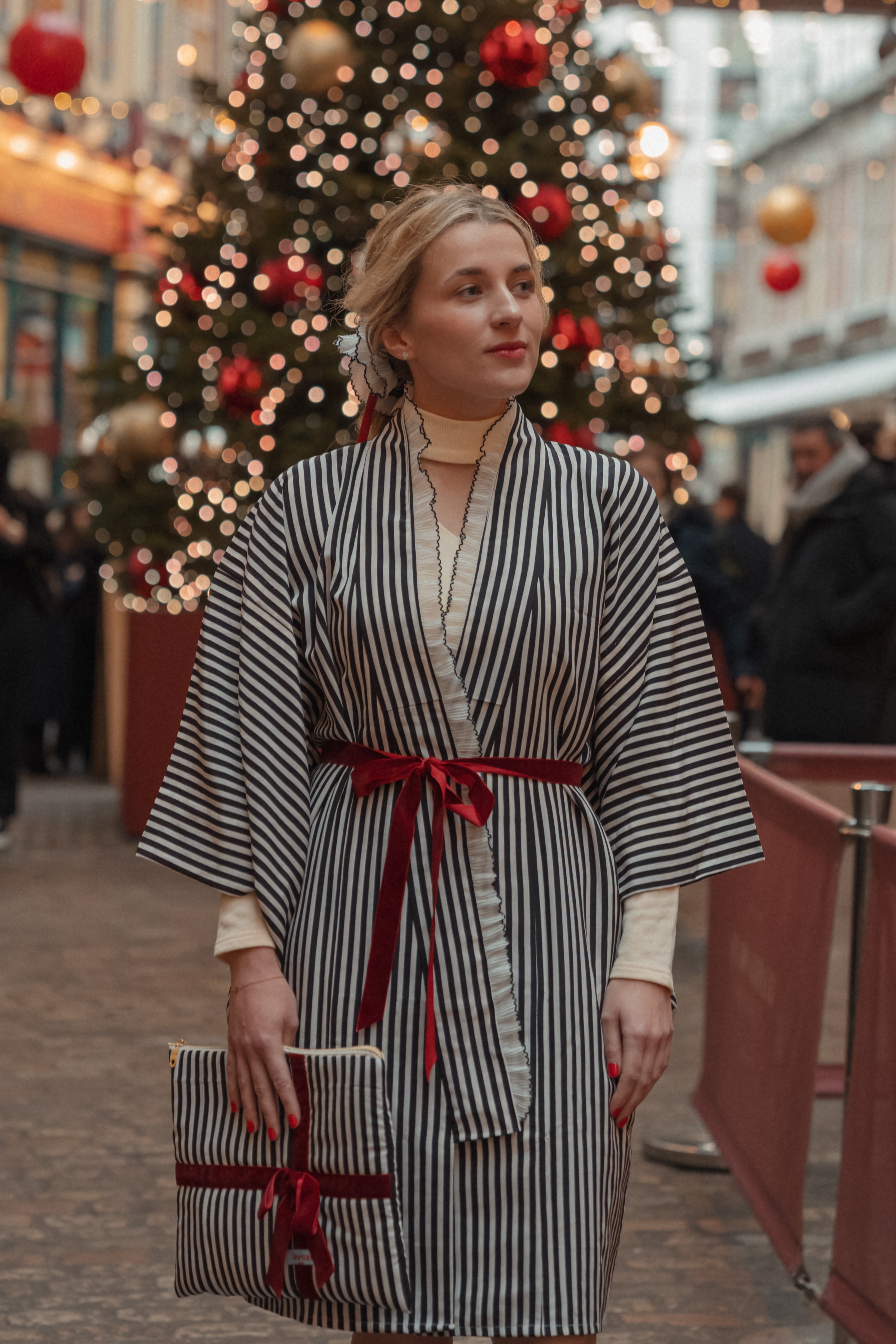 Laptop sleeve / Holiday Stripe