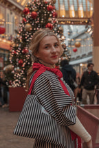 Kimono Ribbon Bag  / Holiday Stripe