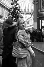 Frill Tote / Holiday Stripe