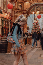 Kimono Ribbon Bag  / Navy Bloom