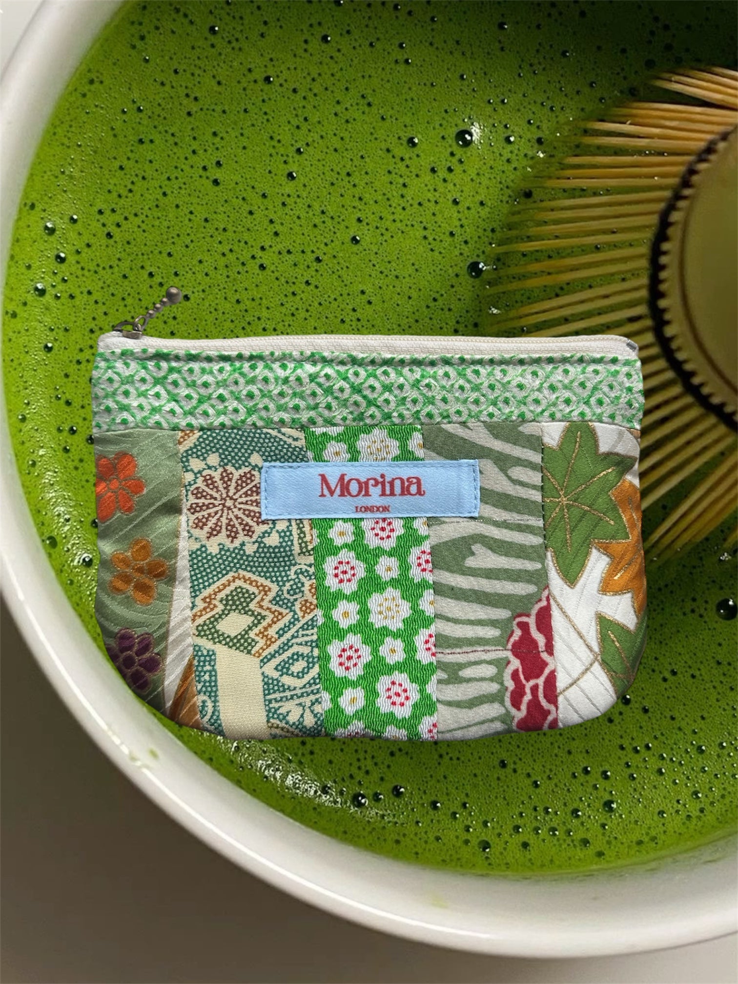 Patchwork Pouch / Green Matcha